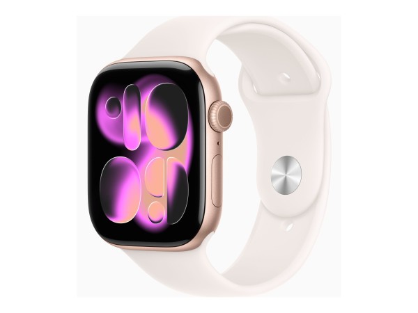 APPLE Watch S11 Aluminium Cellular 46mm Rosegold (Sportarmband blassrosa) S MFCG4ZR/A