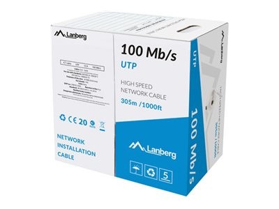 LANBERG LCU5-10CC-0305-S Netzwerkkabel 305 m Cat5e U/UTP (UTP) Grau (LCU5-1 LCU5-10CC-0305-S