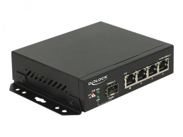 DELOCK Gigabit Ethernet Switch 4 Port + 1 SFP