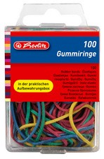 herlitz Gummiringe, farbig sortiert, Größen-Mix