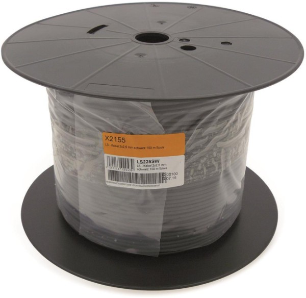 TELEVES TELEVES Lautsprecherkabel LS225SW X2155 2x2,5mm schwarz 100m