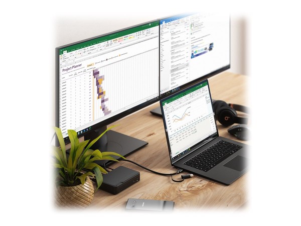 ALOGIC Docking Station Universal Twin HD USB-C & USB-A schwarz DUTHD