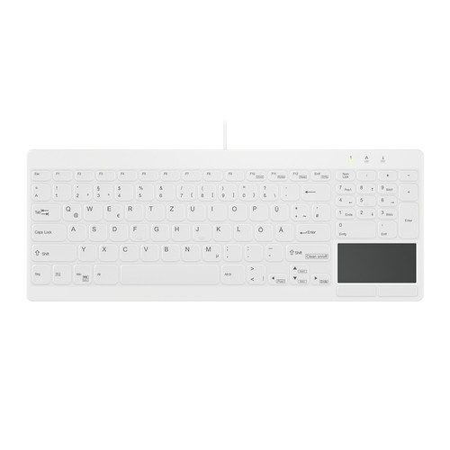 CONTOUR CONTOUR ACTIVE KEY Hygiene Compact Ultraflat Touchpad Keyboard White