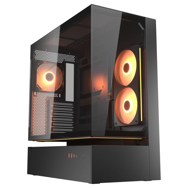 COUGAR GAMING COUGAR GAMING Gehäuse Midi-Tower CFV235, ARGB, Glas, Schwarz