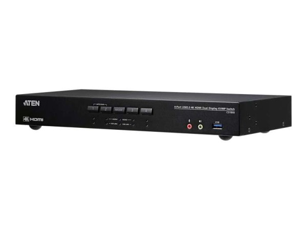 ATEN CS1844 KVMP-Switch 4-fach 4K HDMI Dual Display USB 3.0 Audio (CS1844) CS1844