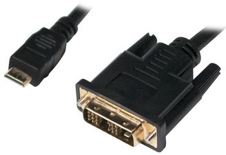 LogiLink Mini HDMI Kabel, Mini HDMI - DVI-D, 1,0 m, schwarz