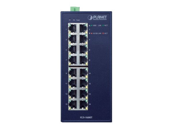 PLANET TECHNOLOGY PLANET TECHNOLOGY PLANET Industrial 16-Port 10/100/1000T Switch