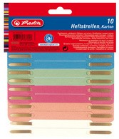 herlitz Heftstreifen 34 x 150 mm, RC-Karton, farbig sortiert