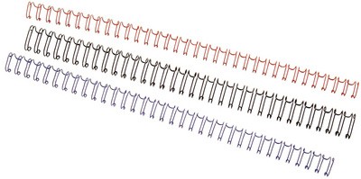 GBC Drahtbinderücken WireBind, A4, 34 Ringe, 12,5 mm, weiß