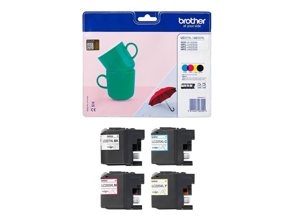 BROTHER BROTHER LC227XL Value Pack 4er Pack Schwarz, Gelb, Cyan, Magenta Tintenpatrone