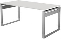 kerkmann Anbau-Schreibtisch Form 5, Bügel-Gestell, weiß
