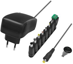 LogiLink Universal Netzteil mit USB-Port, 24 Watt, schwarz