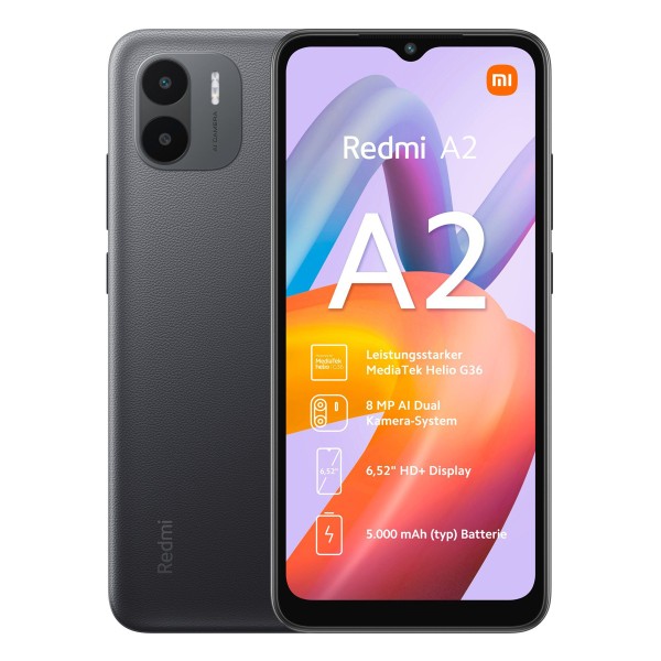 XIAOMI Redmi A2 2+32GB Black 16,56cm (6,52") IPS LCD Display, Android 13 Go MZB0DWYEU