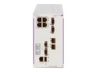 ALCATEL ALCATEL Lucent Stellar Hardened GigE fan-less switch. 4x10/100/1000 RJ-45 PoE+ (2x60W PoE), 2x100/10