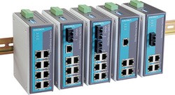 MOXA Unmanaged Industrial Ethernet Switch, 5 x RJ45 Ports,
