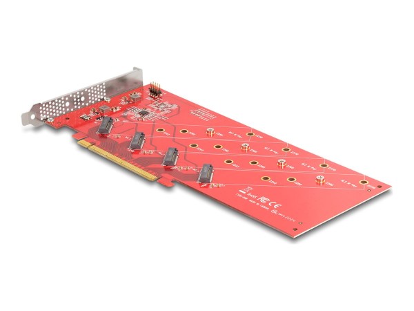 DELOCK PCI Express x16 Karte zu 4 x intern NVMe M.2 Key M110 90617