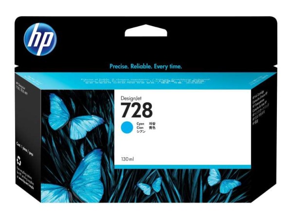 HP 728 Dye Based Cyan DesignJet Tintenpatrone F9J67A