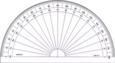 MINERVA Halbkreis-Winkelmesser "ALTUGLAS USINE" 180 Grad