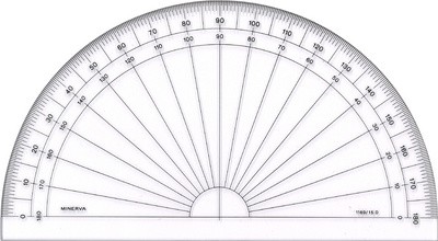 MINERVA Halbkreis-Winkelmesser "ALTUGLAS USINE" 180 Grad