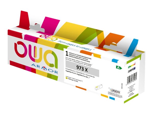 ARMOR ARMOR Tinte Yellow,  kompatibel zu HP (F6T83AE ) 973CXL, HP PW PRO452DW
