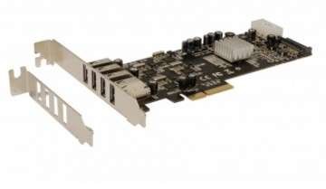 EXSYS USB 3.0 Quad PCIe (x4) Karte mit 4 Externen Ports (Renesas Chip-Set) EX-11494-2