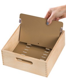 HAN Holz-Karteitrog für 1.500 Karten, A7 quer