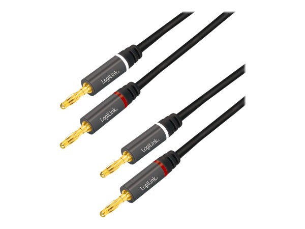 LOGILINK LOGILINK Lautsprecherkabel, 2x2.50 mm2 + Bananenstecker 3m