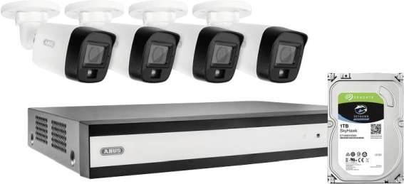 ABUS Analog-Video-Set: 4 Mini-Tube-Kameras + Rekorder TVVR33843T