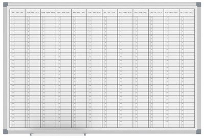 MAUL Jahresplaner MAULstandard, horizontale Monatseinteilung