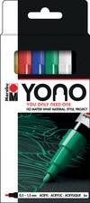 Marabu Acrylmarker "YONO", 1,5 - 3,0 mm, 6er Set