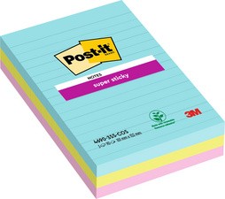 Post-it Haftnotizen Super Sticky Notes, 101 x 152 mm, Cosmic