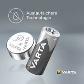 VARTA Silber-Oxid Uhrenzelle, V395 (SR57), 1,55 Volt