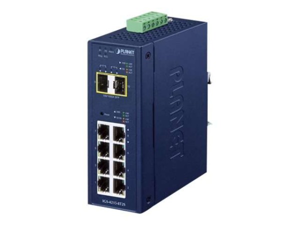 PLANET TECHNOLOGY IP30 Industrial L2/L4 8-Port IGS-4215-8T2S