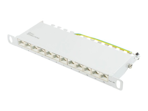 GOOD CONNECTIONS Patchpanel 10"Cat. 6A 12-P 0,5HE lichtgr. GC-N0132