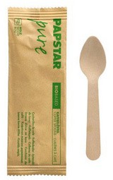 PAPSTAR Holz-Kaffeelöffel "pure", Länge: 110 mm, 50er