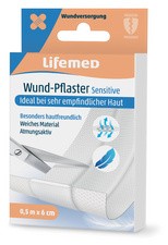 Lifemed Wund-Pflaster "Sensitive", weiß, 500 mm x 60 mm