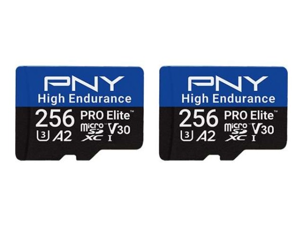 PNY microSD Pro Elite High Endurance Twin pack 256GB P-SDU256X2V32100PHE-GE