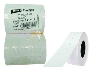 agipa Etiketten für Preisauszeichner, 21 x 12 mm, weiß
