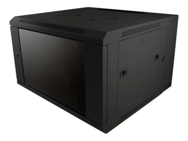 ALLNET 19""Wandgehäuse, 18HE, 2-teilig, T600mm, Schwarz, SMB-Serie, ALL-SMB6618SCHWARZ