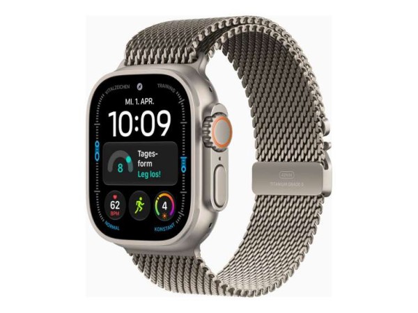 APPLE Watch Ultra 4 Titanium Cellular 49mm Natur (Milanaise Titan natur) S MJA84QF/A