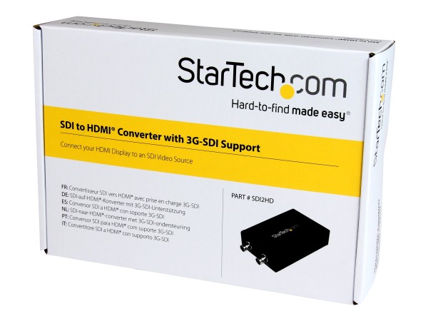 STARTECH.COM SDI auf HDMI Konverter - 3G-SDI zu HDMI Adapter mit SDI Loop-T SDI2HD