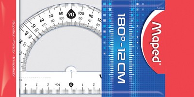 Maped Halb-Winkelmesser Cristal 180 Grad, 120 mm