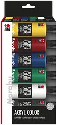 Marabu Acrylfarbe "AcrylColor", Starter Set 6 x 80 ml