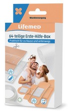 Lifemed Erste-Hilfe-Pflaster-Box, 64-teilig