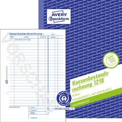 AVERY Zweckform Formularbuch "Kassenabrechnung", A4