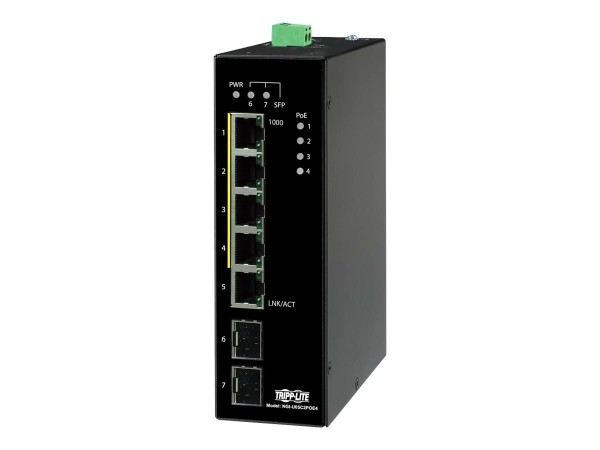 EATON TRIPPLITE 5-Port Unmanaged Industrial Gigabit Ethernet Switch - 10/10 NGI-U05C2POE4