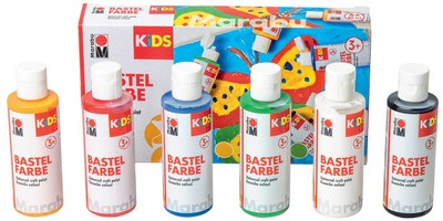 Marabu KiDS Bastelfarbe, 80 ml, 6er Set