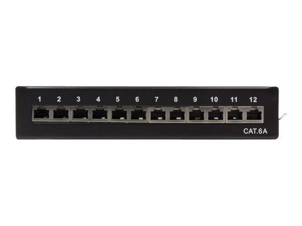 LOGILINK LOGILINK Patchpanel Logilink Tisch/Wand Cat.6A STP 12 Ports, schwarz
