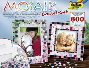 folia Mosaik-Bastelset, über 800 Teile, inkl. 2 Bilderrahmen