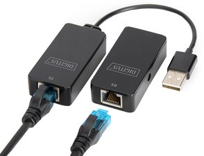 DIGITUS USB 2.0 Extender-Set, PoE geeignet, schwarz